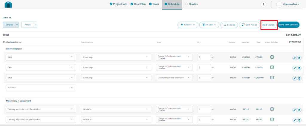 Add a new task - BuildPartner: Building Transparency